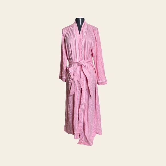 Pajamagram Classic Pink Polka Dot Robe Size Medium - Picture 3 of 7